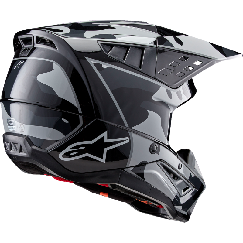 8303823-1997-S ALPINESTARS HELMET SM5 ROV2 BK/SIL S HELMET SM5 ROV2 BK/SIL S OFFROAD FULL FACE 1-PC ADULT HELMET 
