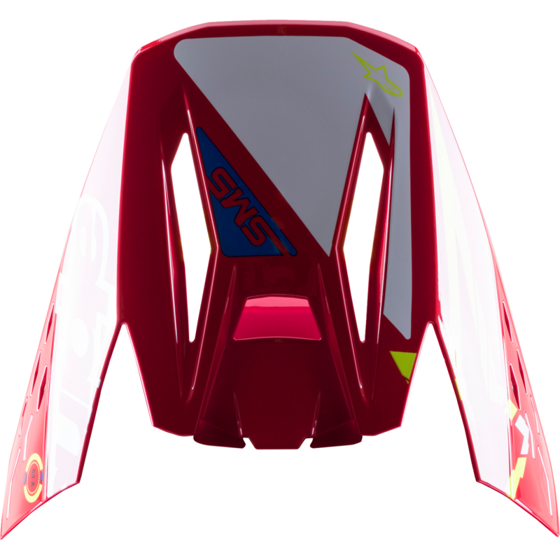 8986022-3325 ALPINESTARS VISOR M5 ACTION RD/WT/YL VISOR M5 ACTION RD/WT/YL VISORS & PEAKS 