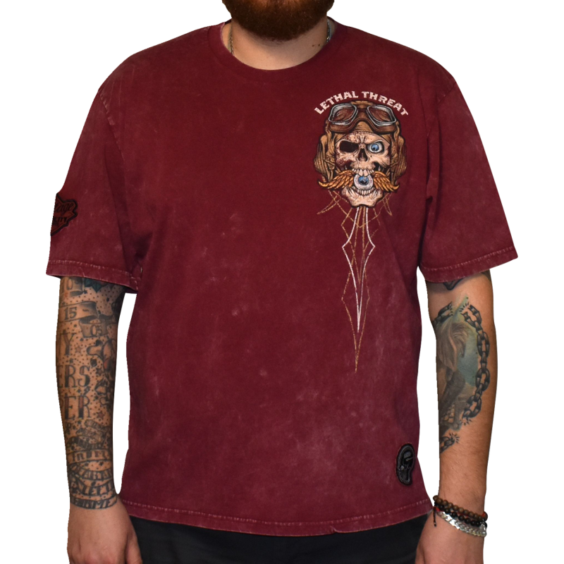 VV40179XXXL LETHAL-THREAT TEE VV EYE4EYERACE RED 3X TEE VV EYE4EYERACE RED 3X T-SHIRTS-MENS 