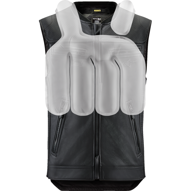 6500224-10-XS ALPINESTARS-TEC-AIR TECH AIR 3 CANVAS VEST BK XS TECH AIR 3 CANVAS VEST BK XS CHEST PROTECTION 