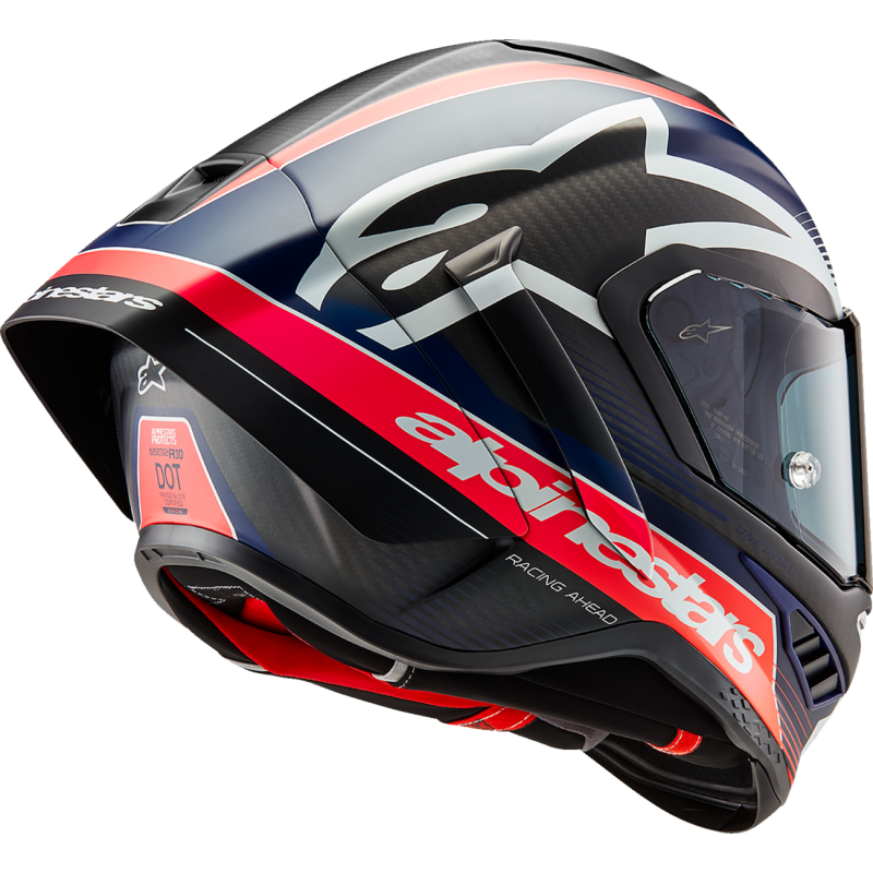 8200224-1383-XS ALPINESTARS-ROAD S-R10 TEAM HELMET CRB/R/BL XS S-R10 TEAM HELMET CRB/R/BL XS STREET FULL FACE ADULT HELMET 