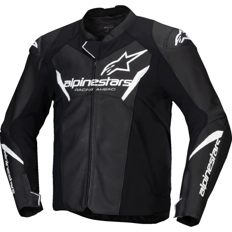 3103525-12-60 ALPINESTARS-ROAD JACKET FASTER V3 BK/WH 60 JACKET FASTER V3 BK/WH 60 JACKETS-LEATHER-MENS 