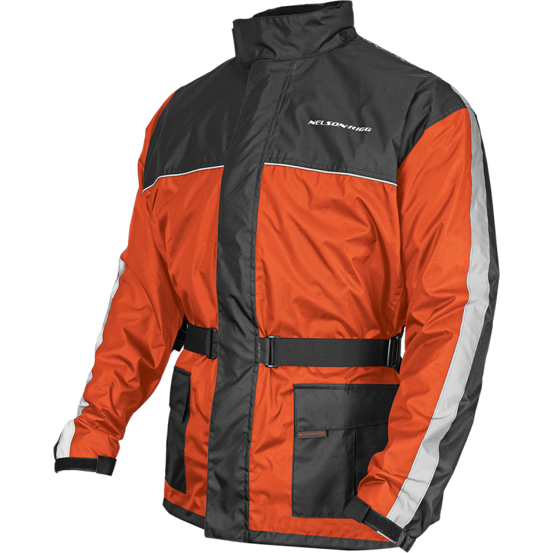 SSJ-ORG-04-XL NELSON-RIGG SOLO STORM JACKET - ORANGE/BLACK (XL) SOLO STORM JACKET - ORANGE/BLACK (XL) Rain Wear 