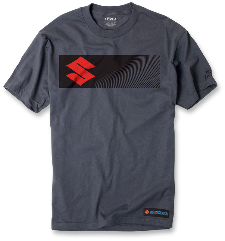 16-88426 FACTORY-EFFEX-APPAREL TEE SUZUKI S-BAR CHAR 2X TEE SUZUKI S-BAR CHAR 2X T-SHIRTS-MENS 