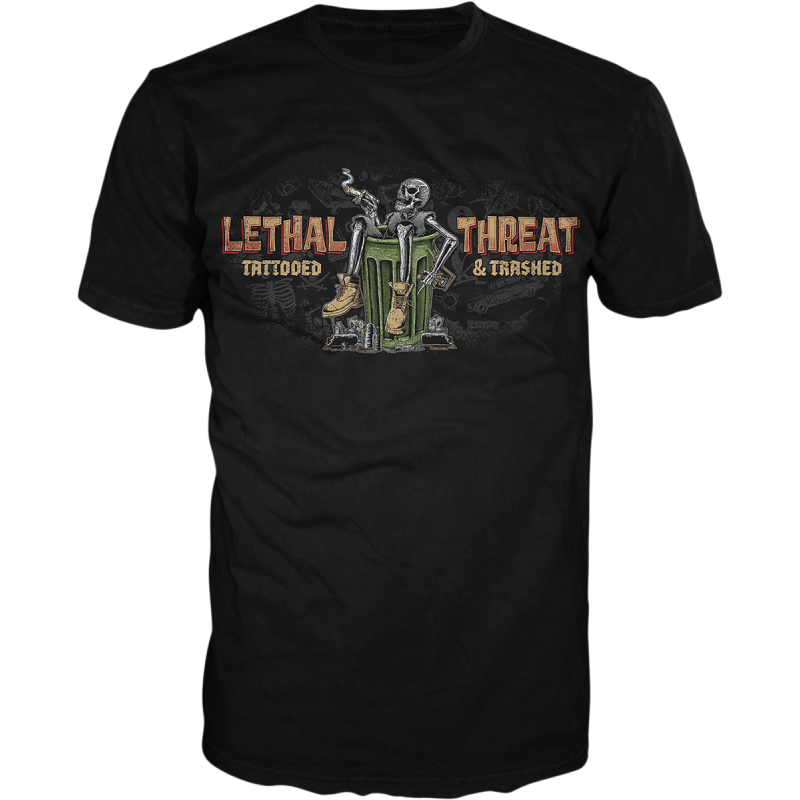 LT20892-5XL LETHAL-THREAT TEE TATTD&TRSHD BLACK 5X TEE TATTD&TRSHD BLACK 5X T-SHIRTS-MENS 