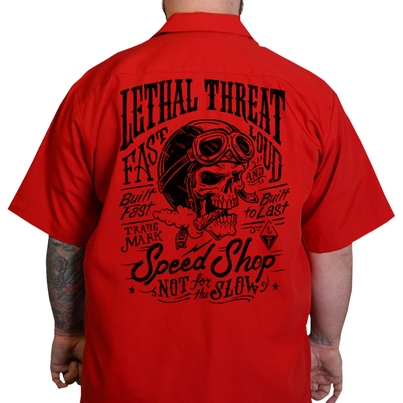 DG60162-4XL LETHAL-THREAT SHIRT NOT4SLOW RED 4X SHIRT NOT4SLOW RED 4X SHIRTS-MENS 