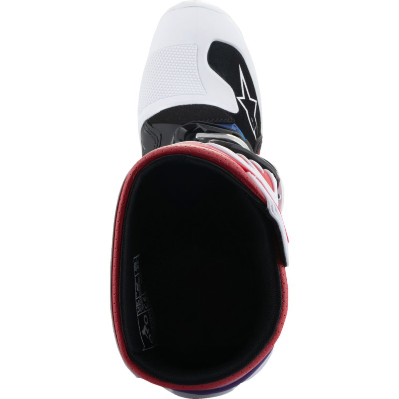 2015017-289-8 ALPINESTARS BOOT TECH7S W/B/RAINBOW 8 BOOT TECH7S W/B/RAINBOW 8 OFFROAD RIDING BOOTS - CHILDS 