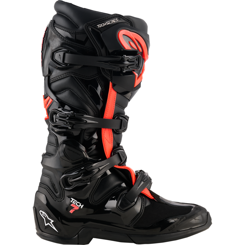 2012025-1030-9 ALPINESTARS BOOT TECH 7(25) BK/RED FLUO 9 BOOT TECH 7(25) BK/RED FLUO 9 OFFROAD RIDING BOOTS - ADULT 