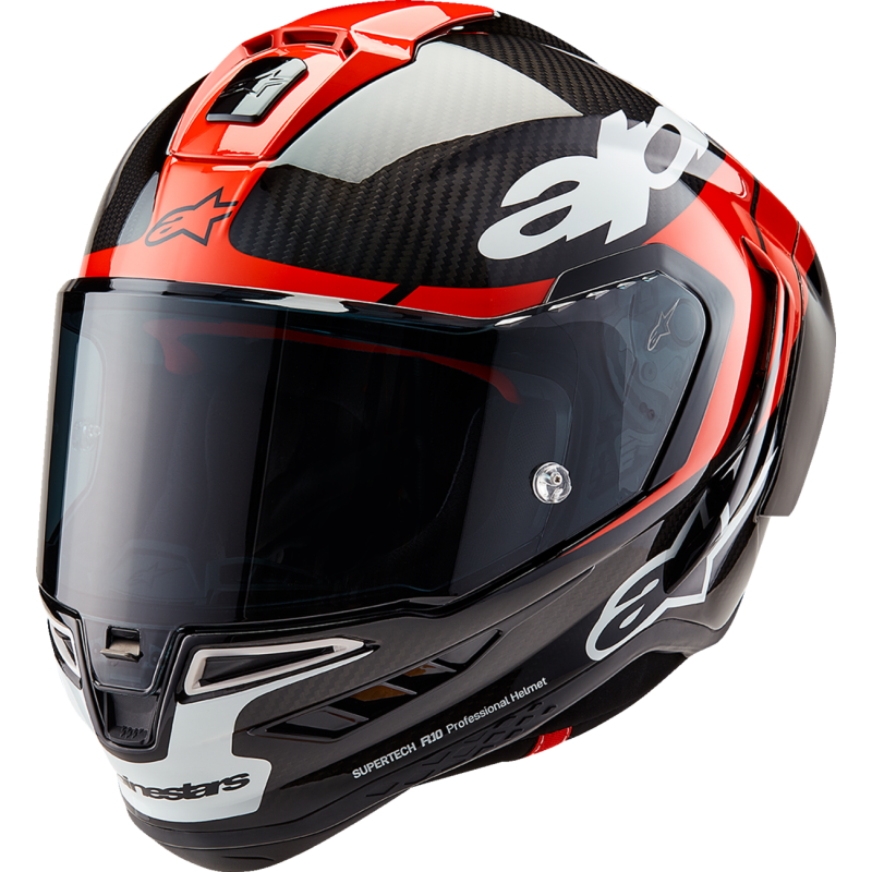 8200324-1363-XS ALPINESTARS-ROAD S-R10 ELEMENT HELMET CARB/R/W XS S-R10 ELEMENT HELMET CARB/R/W XS STREET FULL FACE ADULT HELMET 