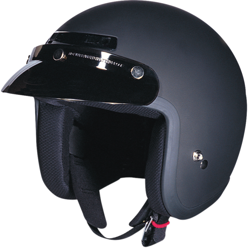 ZR3-0017 Z1R JIMMY 2XL FLAT BLACK JIMMY 2XL FLAT BLACK STREET OPEN FACE ADULT HELMET 