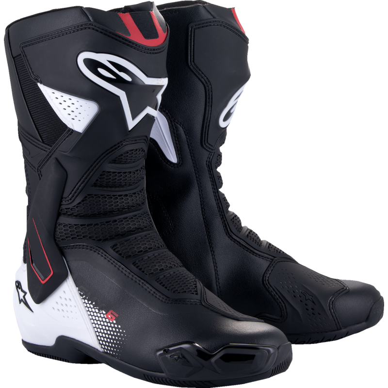 2223025-1406-46 ALPINESTARS-ROAD BOOTS SMX-6 V3 BK/WH/RD GRAPHIC 46 BOOTS SMX-6 V3 BK/WH/RD GRAPHIC 46 ROAD RACING BOOTS 