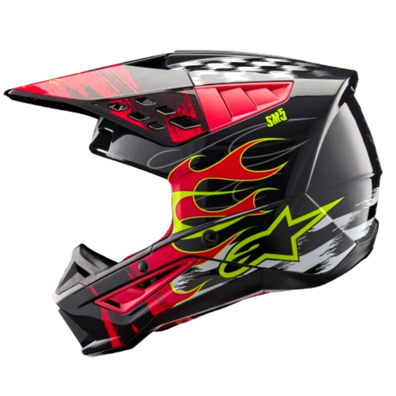 8307023-9033-XL ALPINESTARS HELMET SM5 RASH GY/RD XL HELMET SM5 RASH GY/RD XL OFFROAD FULL FACE 1-PC ADULT HELMET 