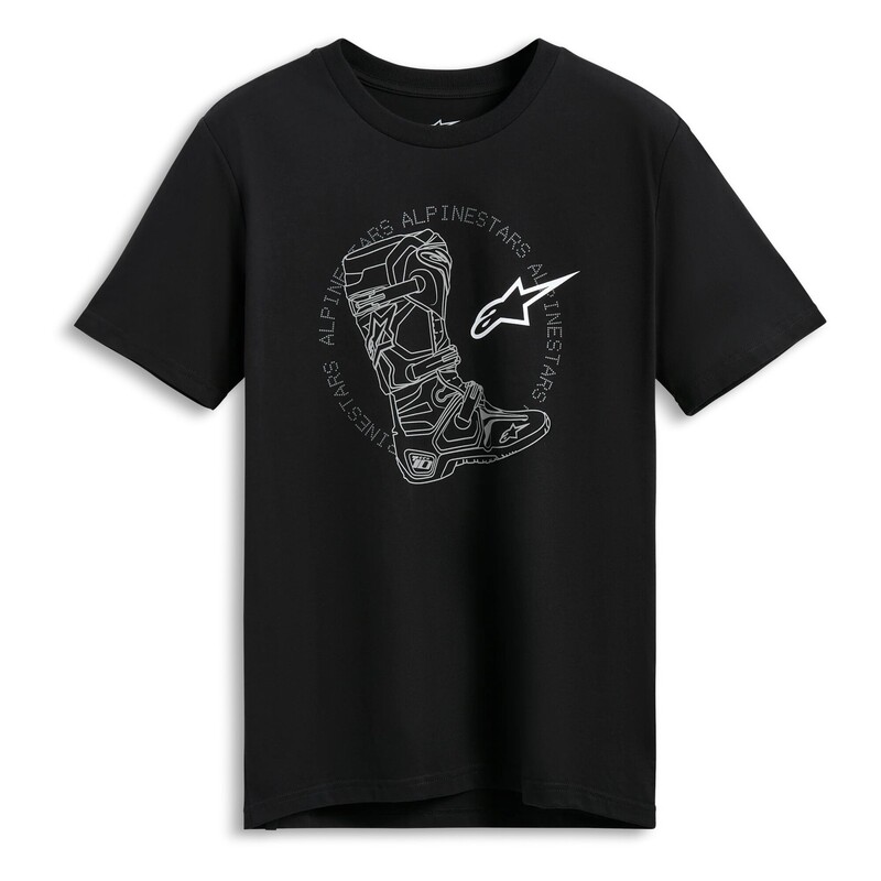 1235-72370-10-XL ALPINESTARS-CASUALS TEE SS CSF TECH BOOT BLACK XL TEE SS CSF TECH BOOT BLACK XL T-SHIRTS-MENS 
