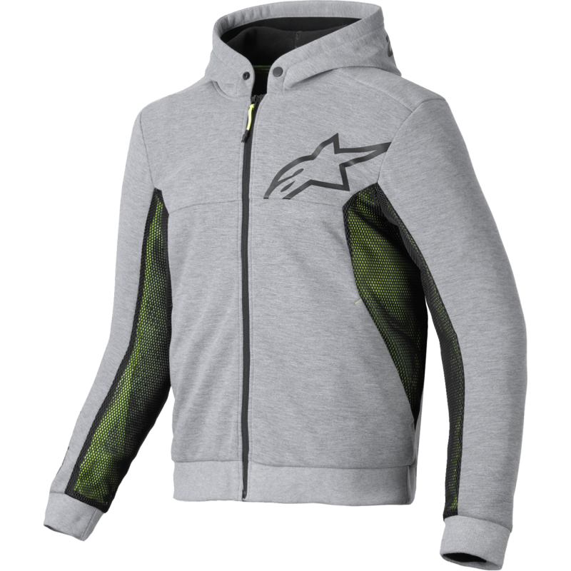4200425-91962XL ALPINESTARS-ROAD JACKET/HOODIE CHROME AIR GRY/BLK 2XL JACKET/HOODIE CHROME AIR GRY/BLK 2XL JACKETS- TEXTILE MENS 