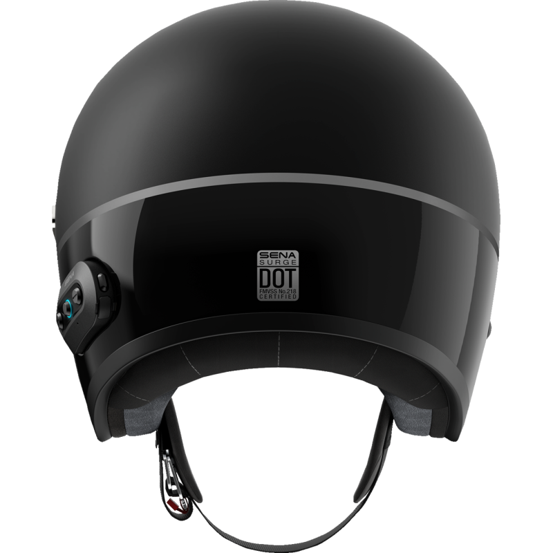 SURGE-MBGBXXL3 SENA SURGE HELMET WITH MESH INTERCOM - BLACK/MATTE BLACK (2XL) SURGE HELMET WITH MESH INTERCOM - BLACK/MATTE BLACK (2XL) Open-Face Helmet 