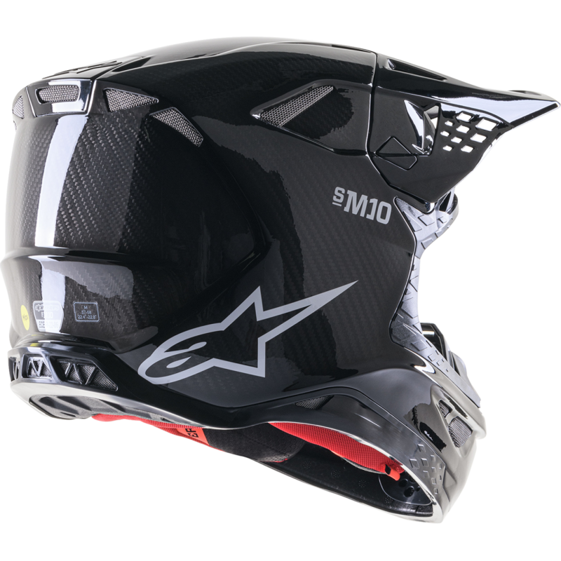 8300123-1188-XL ALPINESTARS HELMT SM10 SOLID CARB XL HELMT SM10 SOLID CARB XL OFFROAD FULL FACE 1-PC ADULT HELMET 