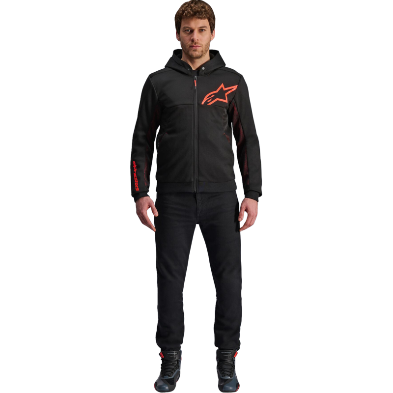 4200425-1030-XL ALPINESTARS-ROAD JACKET/HOODIE CHROME AIR BLK/RED XL JACKET/HOODIE CHROME AIR BLK/RED XL JACKETS- TEXTILE MENS 