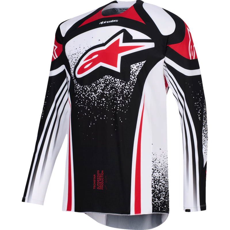 3761026-123-L ALPINESTARS JERSEY TECHSTAR NOMUR BLK/WH/RED L JERSEY TECHSTAR NOMUR BLK/WH/RED L JERSEYS-MENS 