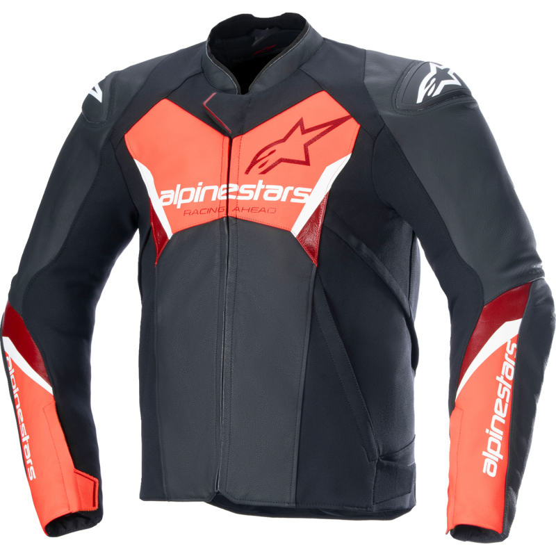 3103525-1030-60 ALPINESTARS-ROAD JACKET FASTER V3 BK/RD 60 JACKET FASTER V3 BK/RD 60 JACKETS-LEATHER-MENS 