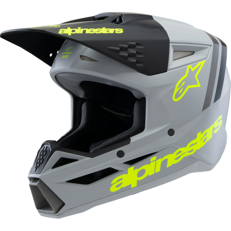 8301925-9510-YM ALPINESTARS HELMET SM3 YTH RADIUM G/B/Y M ECE06 HELMET SM3 YTH RADIUM G/B/Y M ECE06 OFFROAD FULL FACE 1-PC CHILD HELMET 