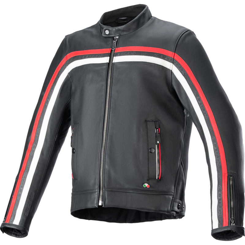3103924-1316-M ALPINESTARS-ROAD JACKET DYNO BLACK/RED M JACKET DYNO BLACK/RED M JACKETS-LEATHER-MENS 