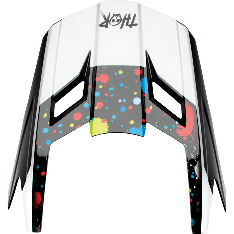 0132-1868 THOR FLEET YTH VISOR SPLAT BLACK FLEET YTH VISOR SPLAT BLACK VISORS & PEAKS 