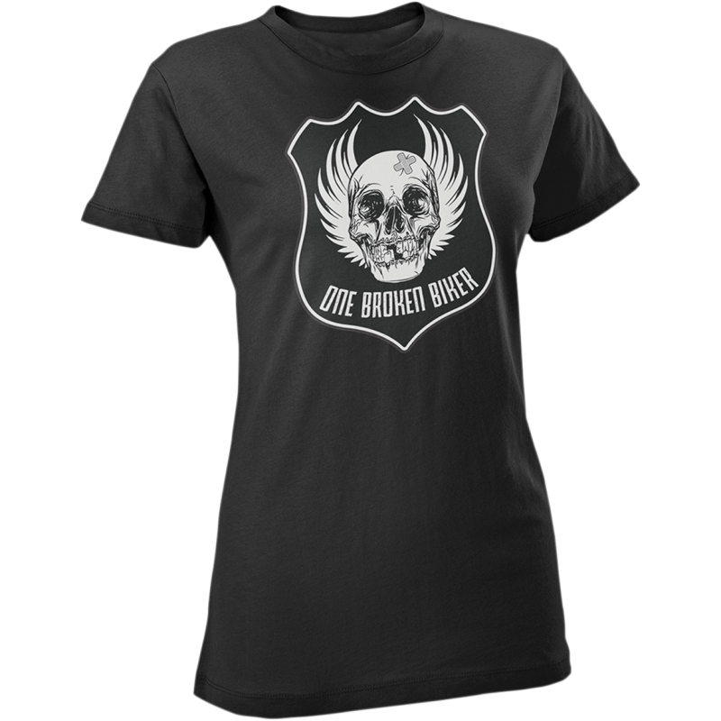 WTEEBLKOGLOGOXL ONE-BROKEN-BIKER WMNS FITTED TEE OG OBB LOGO BLK XL WMNS FITTED TEE OG OBB LOGO BLK XL T-SHIRTS-LADIES 