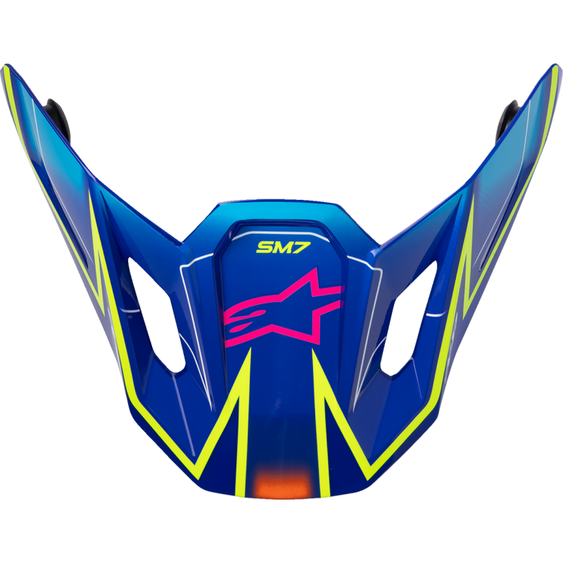 8981426-7254 ALPINESTARS VISOR SM7 CAST BLU/YL/PINK VISOR SM7 CAST BLU/YL/PINK VISORS & PEAKS 