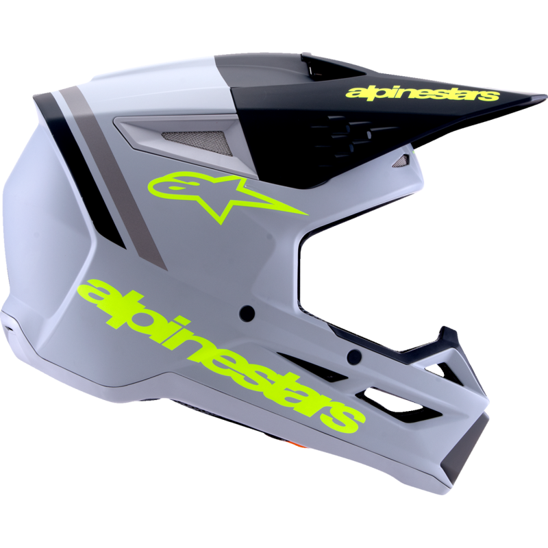 8300726-9510-XL ALPINESTARS HELMET SM3 RADIUM GRAY/BLK/YL XL HELMET SM3 RADIUM GRAY/BLK/YL XL OFFROAD FULL FACE 1-PC ADULT HELMET 