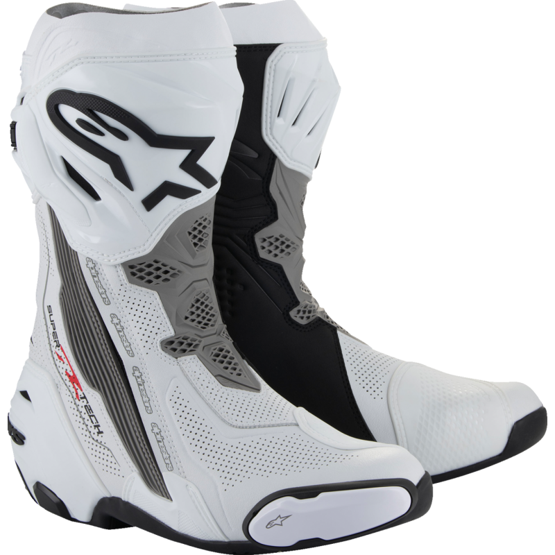 2220121-2024-47 ALPINESTARS-ROAD BOOT STECH R VNTD WH/GRY/BLK 47 BOOT STECH R VNTD WH/GRY/BLK 47 STREET-TOURING BOOTS 