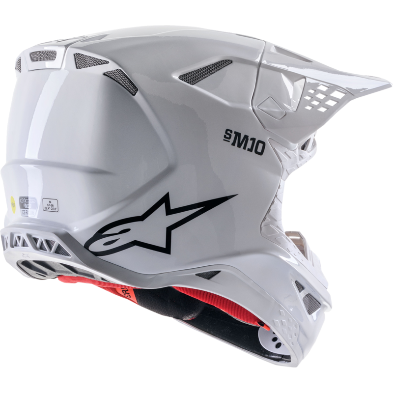 8300123-2180-XL ALPINESTARS HELMET SM10 SOLID WHT XL HELMET SM10 SOLID WHT XL OFFROAD FULL FACE 1-PC ADULT HELMET 