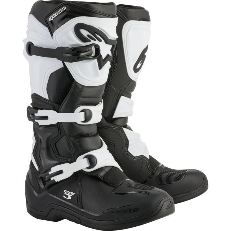 2013018-12-9 ALPINESTARS BOOT TECH 3 BK/WT 9 BOOT TECH 3 BK/WT 9 OFFROAD RIDING BOOTS - ADULT 