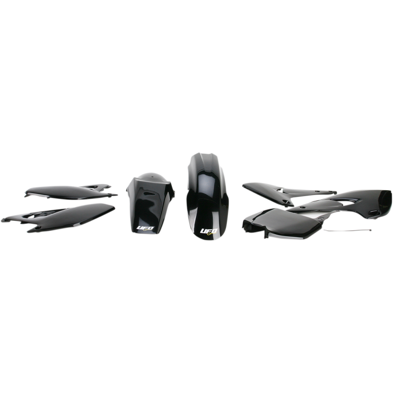 KAKIT201-001 UFO KX 125-250 03-04 UFO BODY KIT BLACK KX 125-250 03-04 UFO BODY KIT BLACK FENDERS - FOR OFFROAD BIKES 