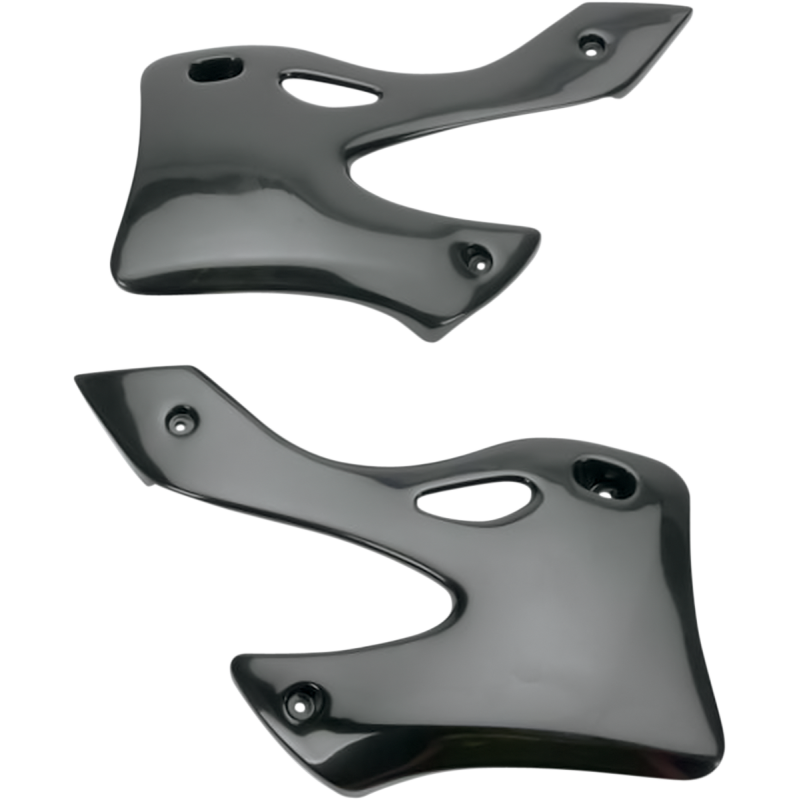 KA03720-001 UFO KX125/250 99-02 RAD COVERS BLACK KX125/250 99-02 RAD COVERS BLACK BODY PANELS-REPLACEMENT TYPE 