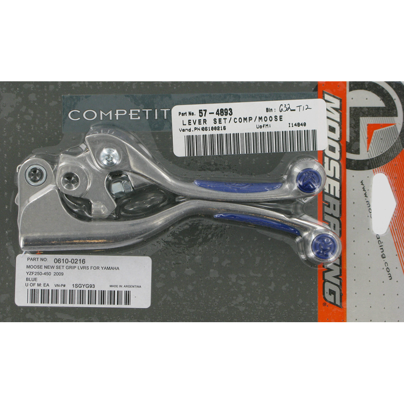 0610-0216 MOOSE-RACING COMP LVR SET BLUE YZF250/450F 09 COMP LVR SET BLUE YZF250/450F 09 BRAKE & CLUTCH CUSTOM CONTROL SETS 