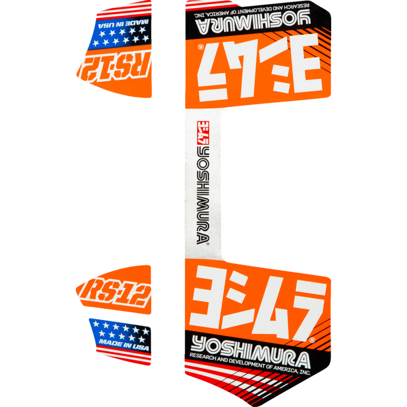 RS12-NB014 YOSHIMURA RS-12 OE BRANDED 4 PC DECAL KT ORG RS-12 OE BRANDED 4 PC DECAL KT ORG STICKERS-DECALS 