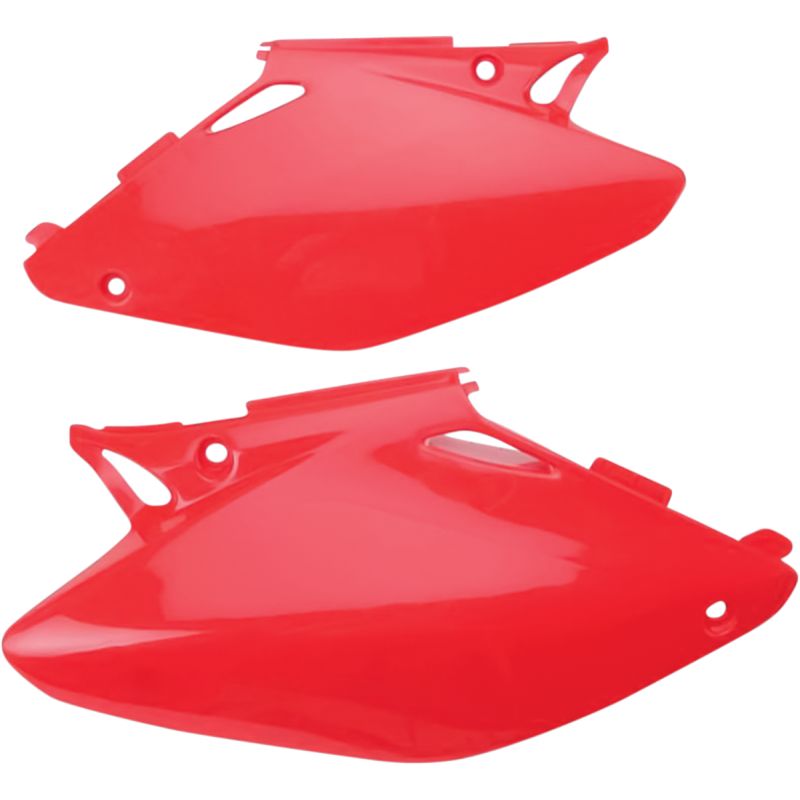 HO03690-070 UFO CR125/250 02-04 SIDE PANELS CR 00RED CR125/250 02-04 SIDE PANELS CR 00RED BODY PANELS-REPLACEMENT TYPE 