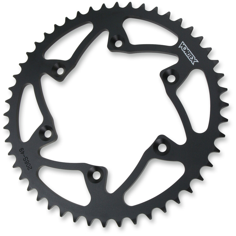 208S-49 VORTEX SPROCKET VORTEX STEEL BLK 49T SPROCKET VORTEX STEEL BLK 49T REAR SPROCKETS - STEEL TYPE 