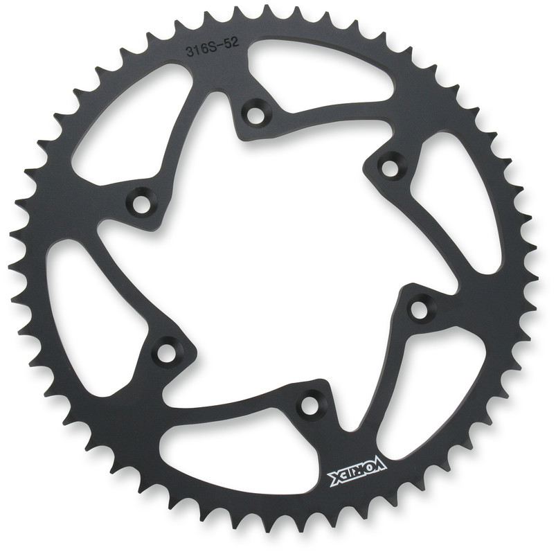 316S-52 VORTEX SPROCKET VORTEX STEEL BLK 52T SPROCKET VORTEX STEEL BLK 52T REAR SPROCKETS - STEEL TYPE 