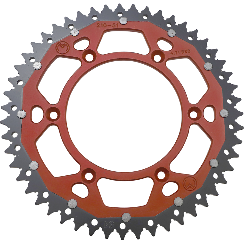 1210-210-51-13X MOOSE-RACING SPROCKET DUAL MSE 51 RD SPROCKET DUAL MSE 51 RD REAR SPROCKETS - STEEL TYPE 