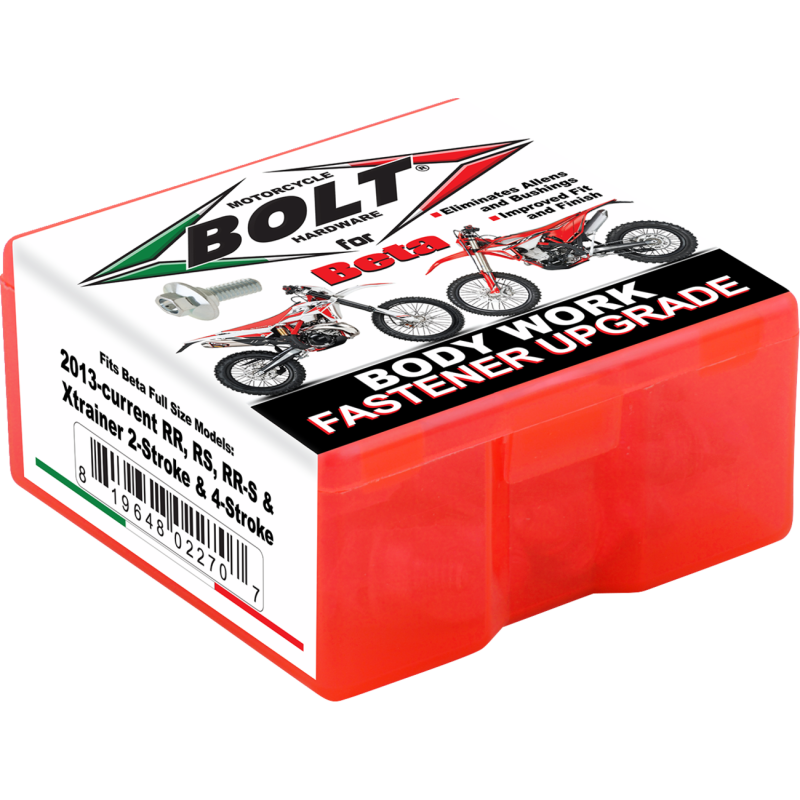 BET-1300124 BOLT FASTENER KIT BODY FOR BETA FASTENER KIT BODY FOR BETA HARDWARE KITS - APPLICATION RELATED 