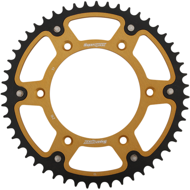 RST-210-51-GLD SUPERSPROX SPROCKET STEALTH 51T GLD SPROCKET STEALTH 51T GLD REAR SPROCKETS - STEEL TYPE 