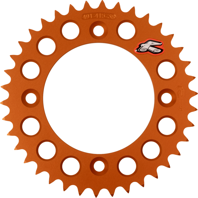 491--415-38P-OR RENTHAL RENTHAL SPROCKET 491--415-38P ORANGE RENTHAL SPROCKET 491--415-38P ORANGE REAR SPROCKETS - ALUMINIUM/ALLOY 
