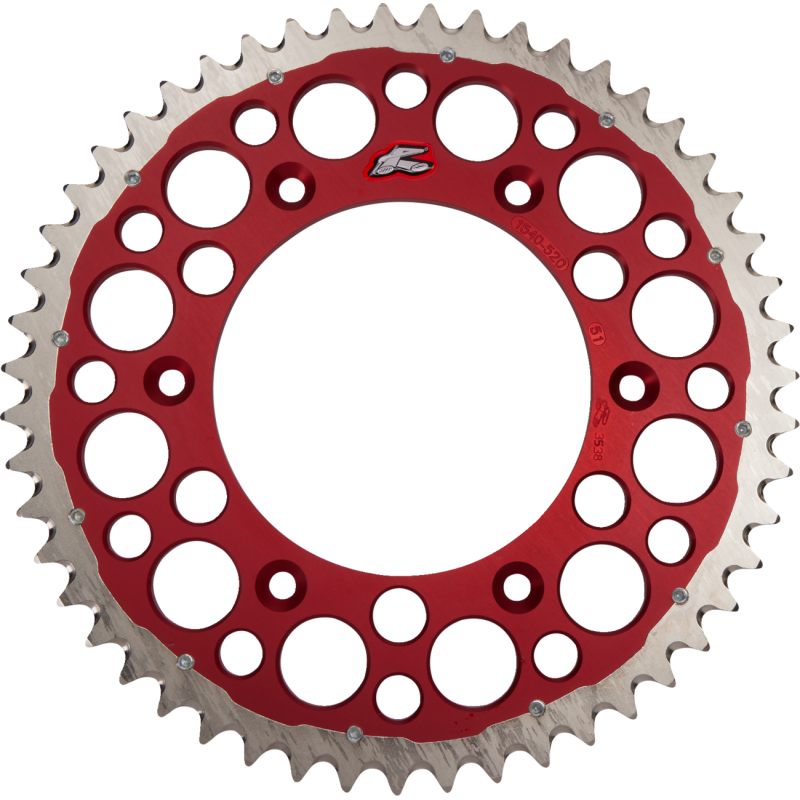 1540-520-51GPRD RENTHAL RENTHAL TWINRING SPROCKET 1540-520-51GP RED RENTHAL TWINRING SPROCKET 1540-520-51GP RED REAR SPROCKETS - ALUMINIUM/ALLOY 