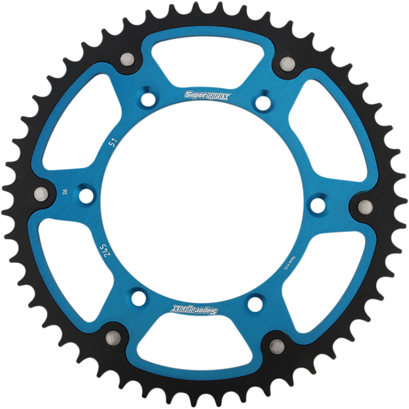RST-245-51-BLU SUPERSPROX SPROCKET STEALTH 51T BLU SPROCKET STEALTH 51T BLU REAR SPROCKETS - STEEL TYPE 
