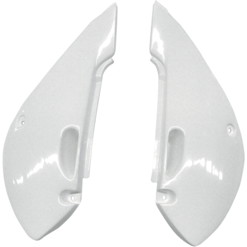 KA03734-047 UFO KX65/KLX110 01-08 SIDE PANELS KX WHITE KX65/KLX110 01-08 SIDE PANELS KX WHITE BODY PANELS-REPLACEMENT TYPE 