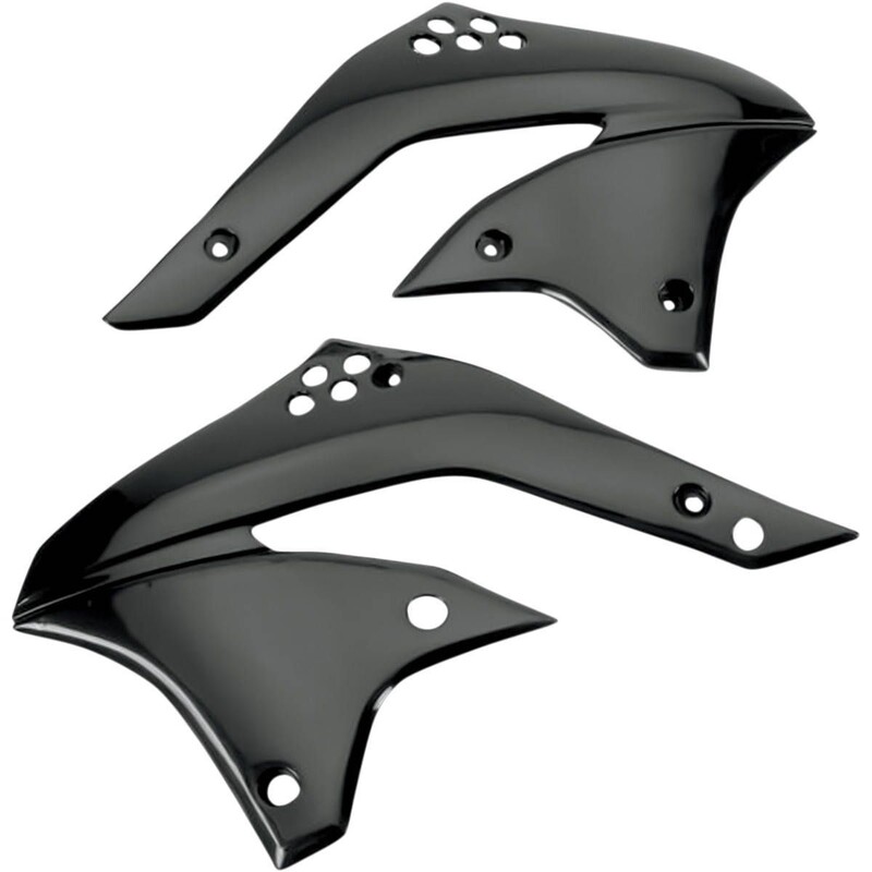 KA03787-001 UFO KX250F 2008 RAD COVERS BLACK KX250F 2008 RAD COVERS BLACK BODY PANELS-REPLACEMENT TYPE 