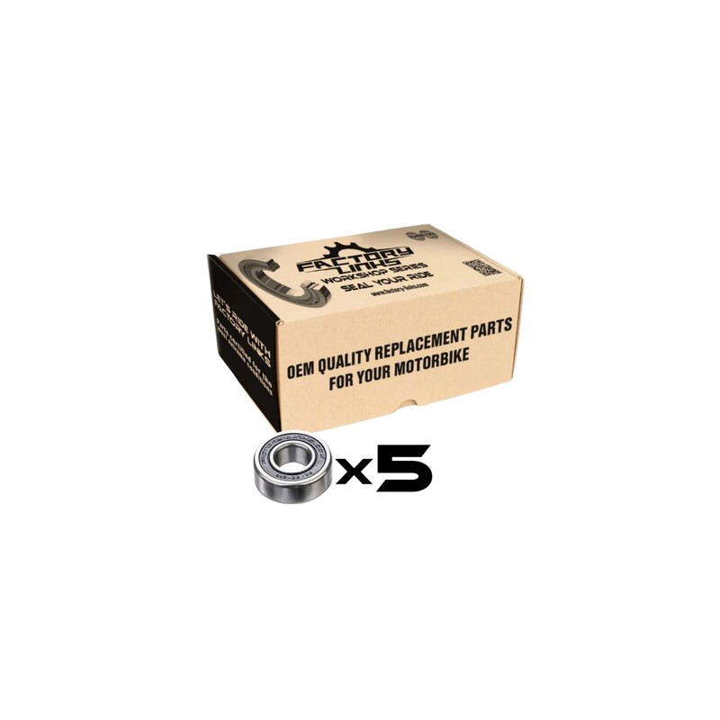WBE-E-124 FACTORY LINKS BEARING PACK OF 5 - 6807 ZZ C3 BEARING PACK OF 5 - 6807 ZZ C3 WHEEL BEARINGS & RACES 
