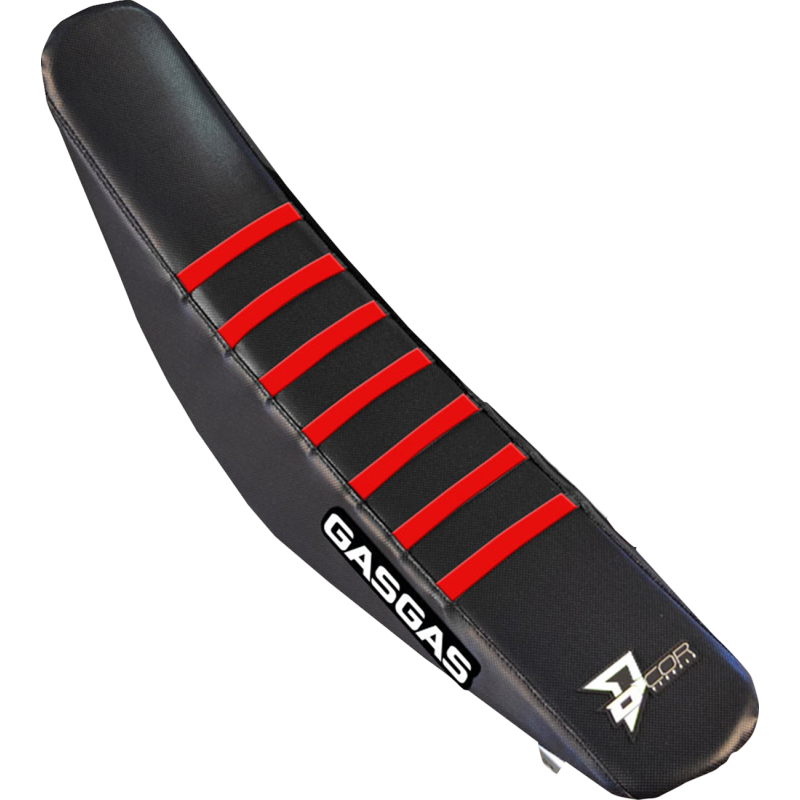 30-65-102 DCOR-VISUALS SEAT COVER BLACK/RED RIBS - GAS GAS MC125-450 SEAT COVER BLACK/RED RIBS - GAS GAS MC125-450 Seat Covers 