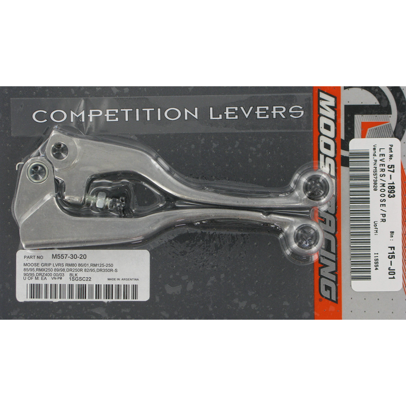 M557-30-20 MOOSE-RACING COMP LEVER SET KLX/RM/DR/RMX BLACK COMP LEVER SET KLX/RM/DR/RMX BLACK CLUTCH & BRAKE LEVER REBUILD KITS-PARTS 